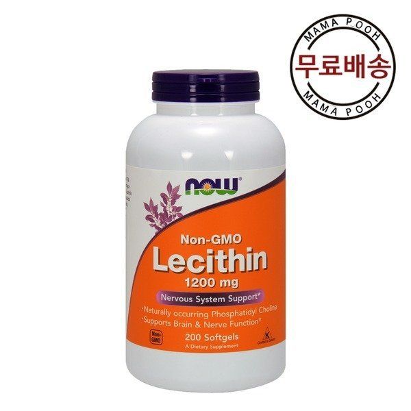 나우푸드 나우 푸드 유기농 <b>레시틴 1200mg</b> 200 소프트젤