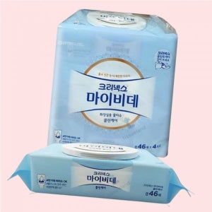 크리넥스 마이비데 물티슈 캡형 46매 x4개 4442179