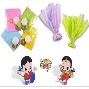 제기놀이세트 연습용 제기 재료 색상랜덤 어린이 활동용 만들기 설날 한지제기차기