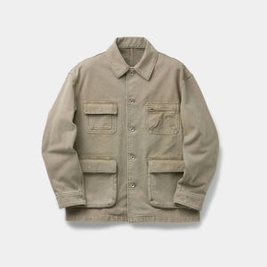 [쿠어] 오버 다이드 커버올 자켓 (워시드베이지)