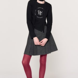 [제너럴아이디어][GENERAL IDEA][24FW] WOMAN GNRL 언밸런스 롱 슬리브 티 [BLACK] / WBD3L01513(K1724900706405064BK01)