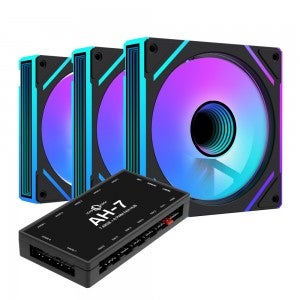 AONE STORM INFINITY PRO-120 ARGB PWM REVERSE (컨트롤러/3팩, 블랙)