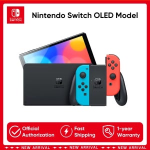 오리지널 Nintendo Switch OLED 모델 7인치 화면 Joy-Con 핸들 향상된 오디오 조절 가능 콘솔 안정적인 TV 모드 비디오 게임