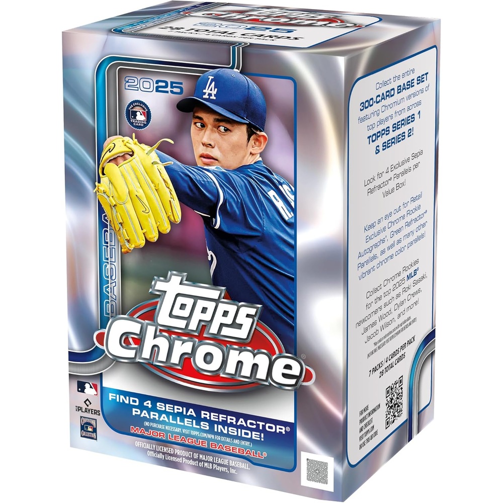 2025 Topps 크롬 야구 카드 박스