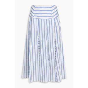 끌로디피에로 스트라이프 라이오셀 혼방 미디 스커트 블루 46376663163059077