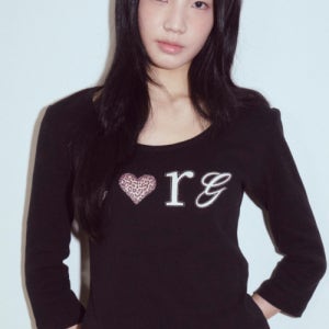[로긴 앤 로지] I Luv RnR Leopard Point Long Sleeve Black RG_25_FA2_LS_18_01