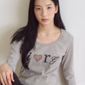 [로긴 앤 로지] I Luv RnR Leopard Point Long Sleeve Gray RG_25_FA2_LS_18_02