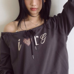 [로긴 앤 로지] I Luv RnR Leopard String Point Long Sleeve Charcoal RG_25_FA2_LS_15_03