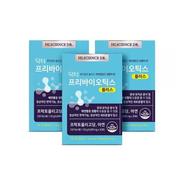<b>에이치엘사이언스</b> 닥터 프리바이오틱스 플러스 유산균 30포 3개