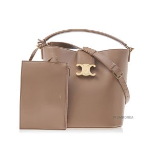 셀린느 루이즈 미디움 스무스 카프스킨 버킷백 스모크드 브라운 116613FX9 18AE FW25 여성 미디엄 숄더백