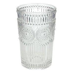 케이티알파쇼핑 양각무늬 내열 유리컵 물컵 380ml