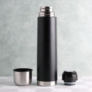 케이티알파쇼핑 보온 보냉병 1L 블랙 원터치 진공보온병