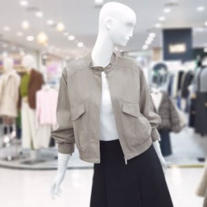 소프트 집업 봄 가죽 점퍼 FSPNA5L01G