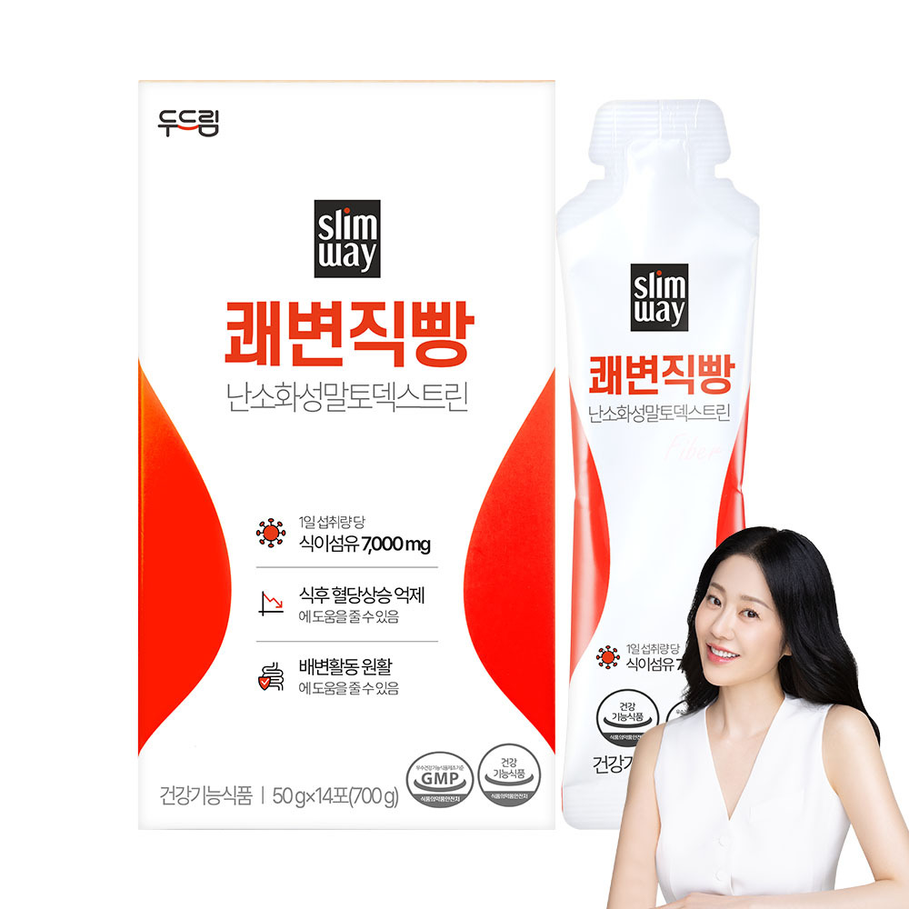 두드림 슬림웨이 쾌변직빵 배변활동도움 식이섬유 혈당상승<b>억제</b> 14포 1개  50g