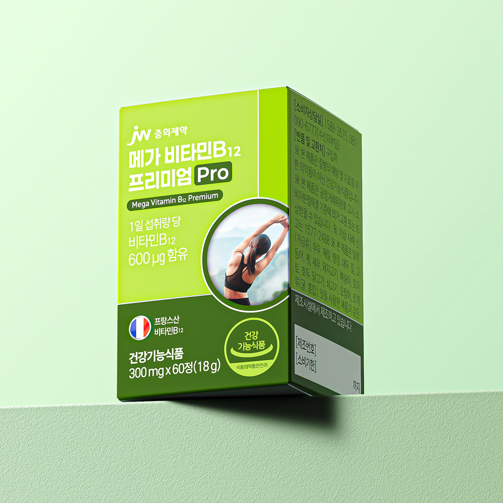JW중외제약 메가비타민B12 프리미엄 Pro 60정, 1개
