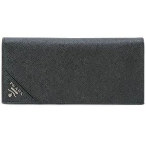 프라다 메탈로고 사피아노 레더 장지갑 블랙 2MV836 QME F0002 롱 반지갑 2MV836QME 66761028