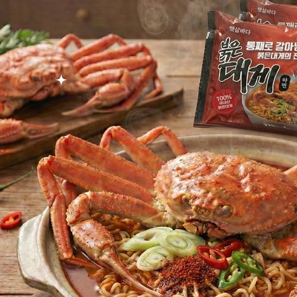Haetsal Bada Red Snow Crab Ramyun 125g, 5 pcs