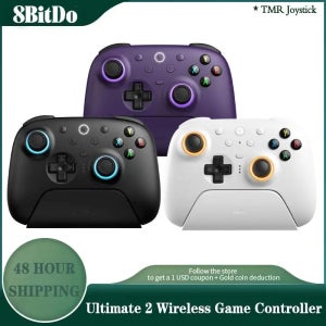 8BitDo Ultimate 2 무선 2.4G 게임 컨트롤러(충전 도크 포함), PC, Windows, Android용 TMR 조이스틱 Bluetooth 게임패드