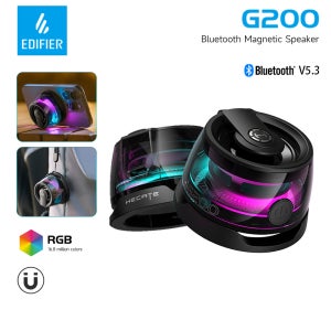Edifier 휴대용 블루투스 스피커 HECATE G200 자기 무선 블루투스 5.3 RGB 조명 서브 우퍼 전화 홀더
