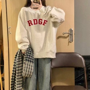 케이티알파쇼핑 오노마 ONM 레터링 맨투맨 오버핏 트렌드 1P 데일리 데일리 긴팔