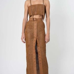 논살란트 레이블 롱 스커트 넌캐럴런트 라벨 카리나  허니