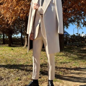 [SET] 여심 사로잡는 댄디한 연말 수트 셋업 코디 3피스 (코트+자켓+슬랙스)