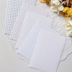 크레용 체크 배경지 스티커 5종 set 눈토끼상점, 눈토끼 상점