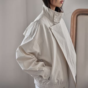 [런던다다] Oversized High-Neck Cotton Blouson, CLOUD