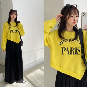 파리스 쭈리 언발 박스 맨투맨