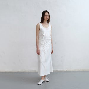 [로우타이드] [4th REORDER] TWO WAY LAYERED WRAP DRESS [WHITE]