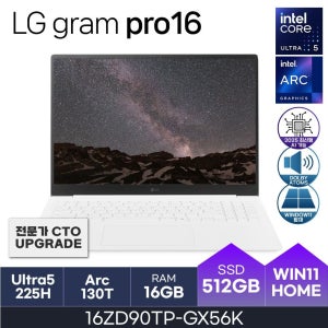 LG전자 HMC 25년도 LG그램 프로  16ZD90TP-GX56K (RAM 16GB / NVMe 512GB / WIN11H)