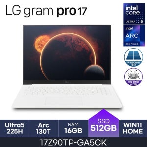 LG전자 LG 17인치 노트북 17Z90TP-GA5CK 울트라5 W11Home ( 16GB / N 512GB ) HMC