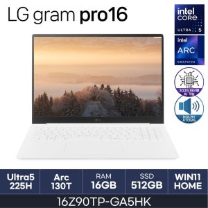 LG전자 HMC 25년도 LG그램 프로 16Z90TP-GA5HK (RAM 16GB / NVMe 512GB / WIN11H)