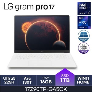 LG전자 LG 17인치 노트북 17Z90TP-GA5CK 울트라5 W11Home ( 16GB / N 1TB ) HMC