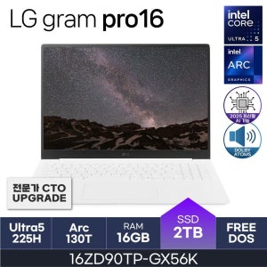 LG전자 HMC 25년도 LG그램 프로  16ZD90TP-GX56K (RAM 16GB / NVMe 2TB)