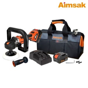 아임삭 BL22SP805 MAX 충전 싱글 폴리셔 24V MAX 125mm 무선 광택기 자동차광택 폴리싱