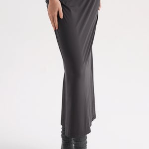 셔링 주름스커트 소프텍스 테니스치마 롱스커트 차콜그레이