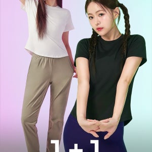 헬스장복장 에어프레쉬 이지 반팔티셔츠 1+1 요가복반팔 기본티