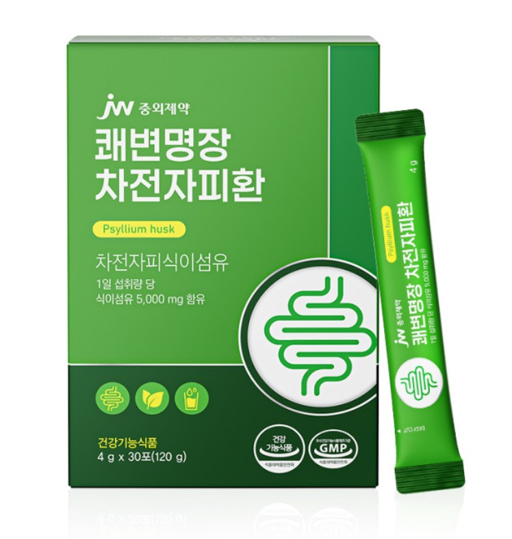 <b>JW중외제약 쾌변</b> 명장 차전자피 환 4g x 30포, 1개