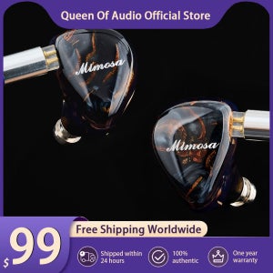 QoA 미모사 헤드폰 1 다이나믹 1 평면형 IEM 3.5mm 4.4mm 플러그 이어버드 하이파이 인이어 이어폰 음악용 0.78 2핀 헤드셋 케이블