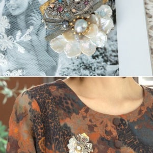 담수진주나비브로치 [AA5521]