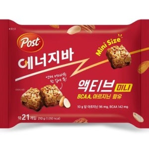포스트 에너지바 액티브 미니 210g 21입