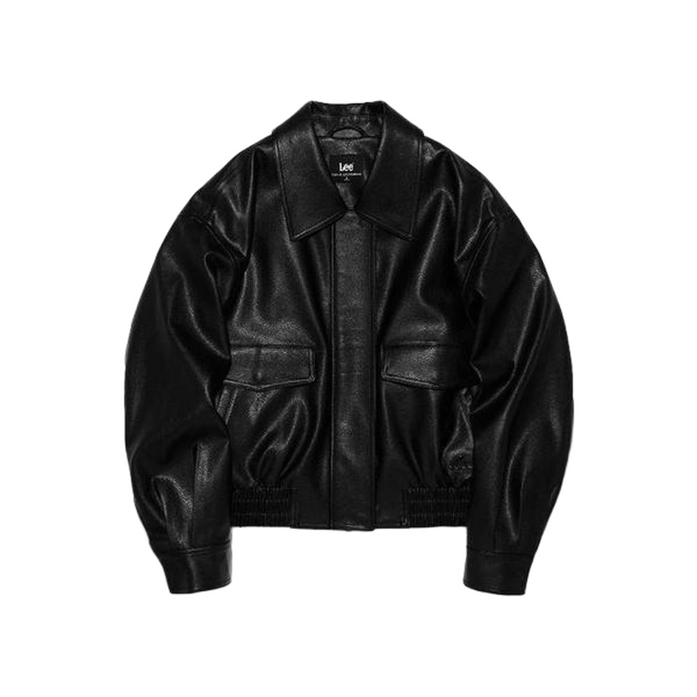 LEE 레더 블루종 자켓 LE2601JK60BK