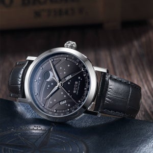 아티스트리 빅문 모디파이드 블랙 다이얼 가죽 42mm