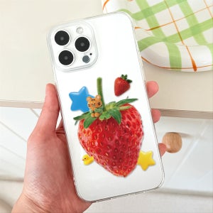 💖1+1💖 어후 추워 호야 투명 핸드폰 케이스, 핫티몰