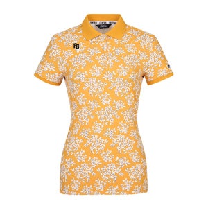 [팬텀] 여성 플라워 패턴 카라 반팔 티셔츠 221A2TO094_BR