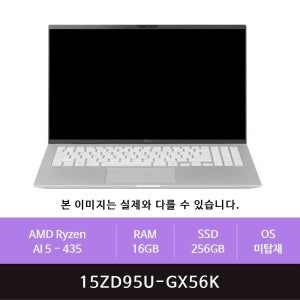 LG전자 2026 그램15 15ZD95U-GX56K 라이젠AI 5-435/16GB/256GB(zoaa)