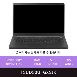LG전자 그램북 15UD50U-GX5JK 8GB추가/512GB교체/Win11설치(zoaa)