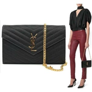 생로랑 (현대Hmall) 생로랑 마테라쎄 금장 로고 체인 숄더백 377828 BOW01 1000