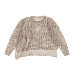 설밤 베이지 오버 메쉬 니트 탑  MX-K01-800